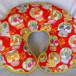Sugar Skulls Boppy Nursing Pillow Cover Red Skulls
